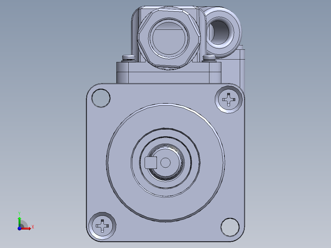 汇川电机（100w普通）MS1H1-10B30CB-A330Z 外形图前视图