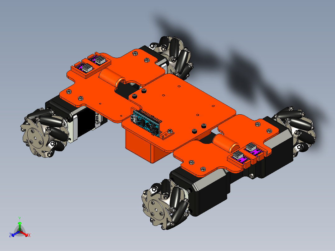 小型无人小车带麦克纳姆轮