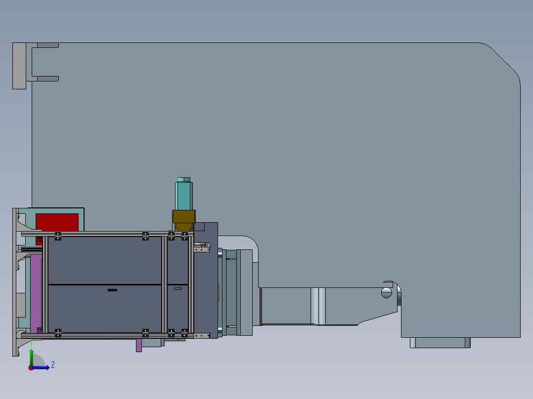自动冲压上下料机 非标自动化设备3D图纸3D模型左视图