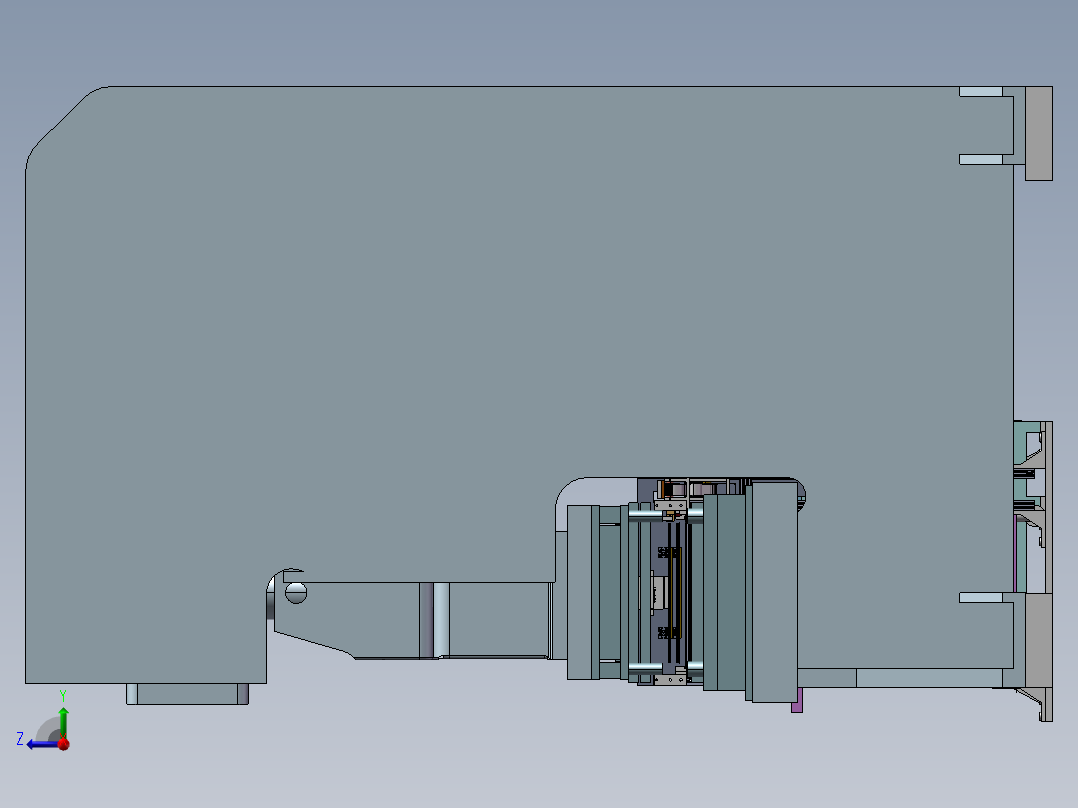 自动冲压上下料机 非标自动化设备3D图纸3D模型右视图