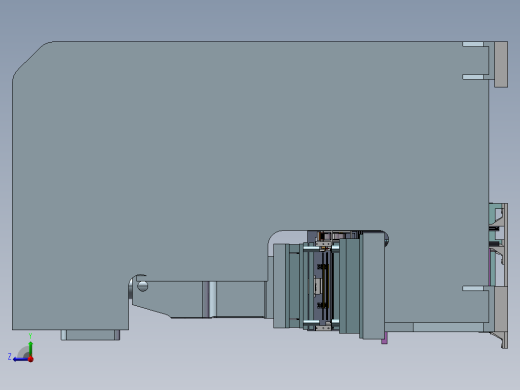 自动冲压上下料机 非标自动化设备3D图纸3D模型右视缩略图