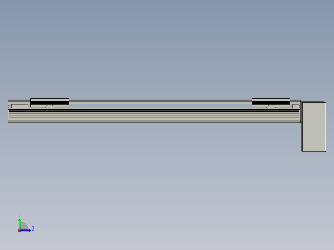 直线模组LHB17-L40-S850-LD设计图纸左视图