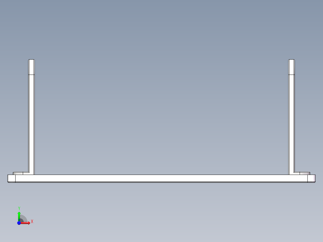 桌子模型前视图