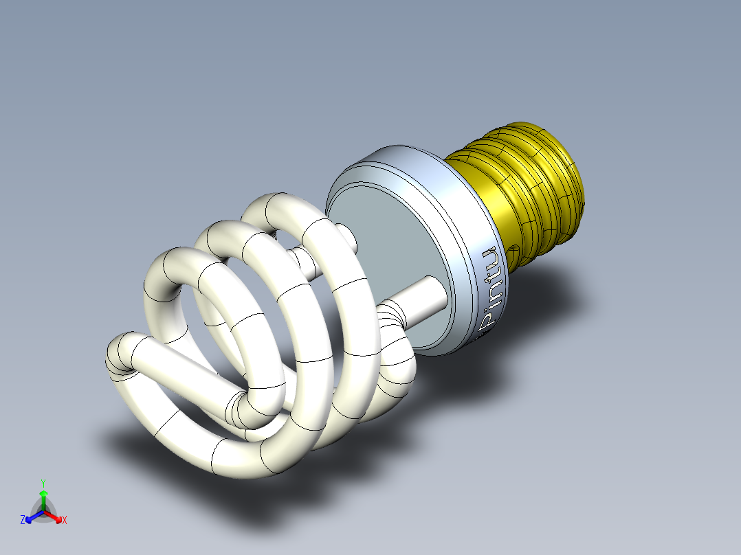灯泡1正等轴测图