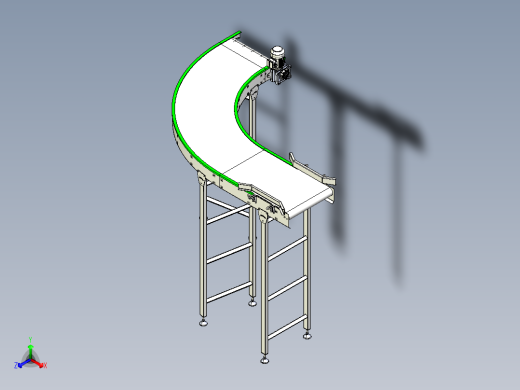 90°圆形带式输送机90-round-plastic-modular-belt-conveyor-IGS正等轴测缩略图