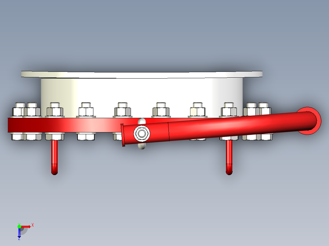 20“ 吊艇架人孔俯视图