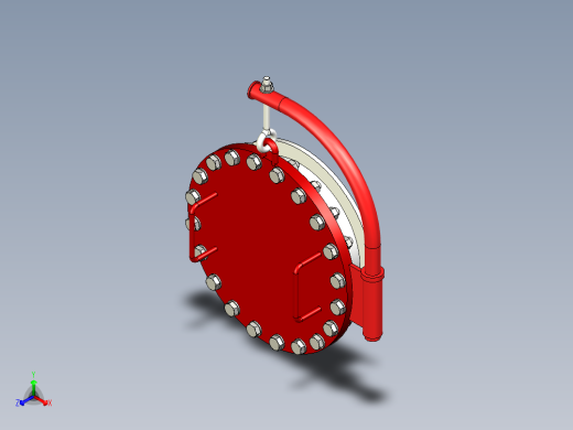 20“ 吊艇架人孔正等轴测缩略图