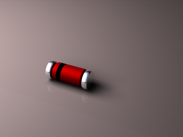 用于二极管或齐纳二极管的MiniMELF或DO-213AA SMD外壳，3.7-D1.6 mm