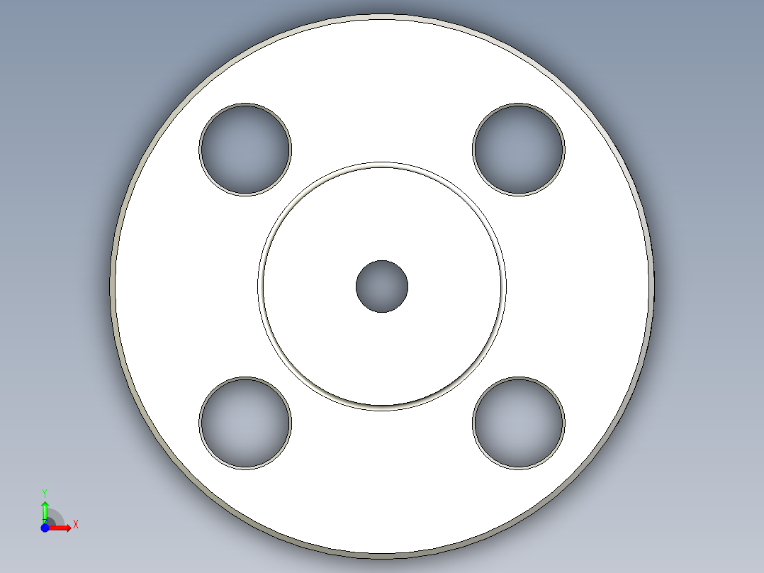 不锈钢ANSI法兰适配器，12 mm世伟洛克管接头，NPS 3-4英寸前视图