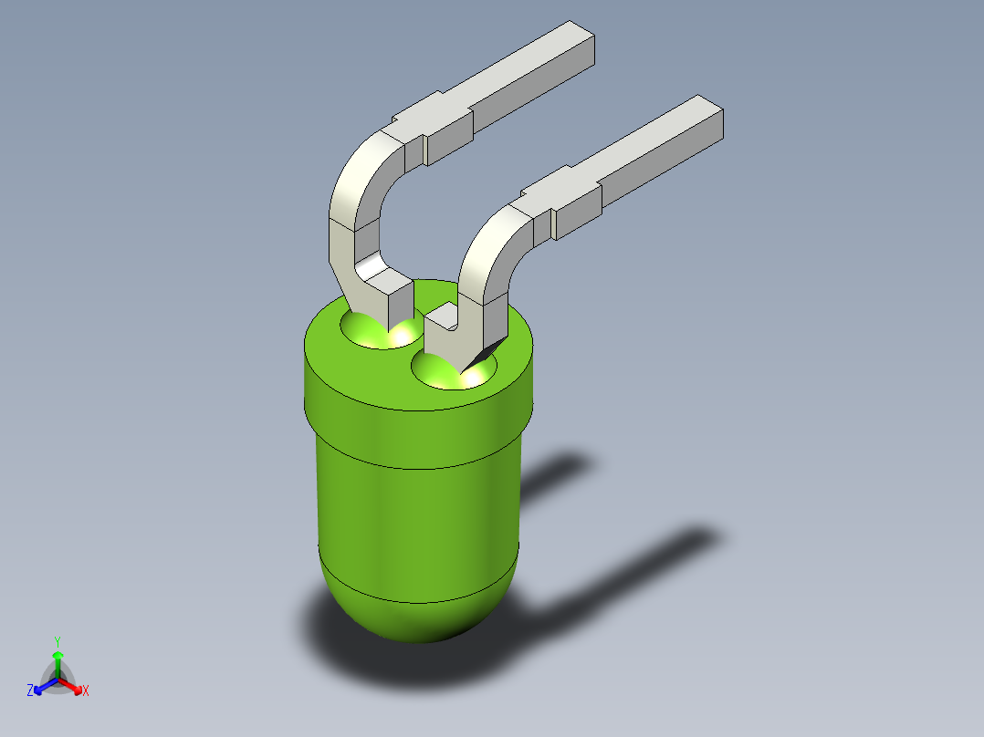 光电元件封装-L-934GD-RA主视图