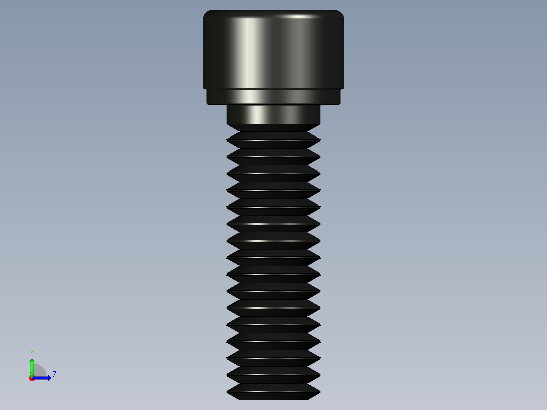 紧固件-IGES 0.3125 Socked Head左视图