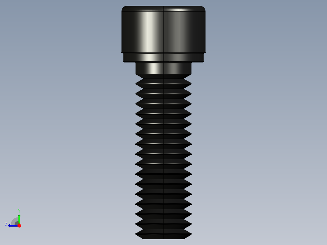 紧固件-IGES 0.3125 Socked Head右视图