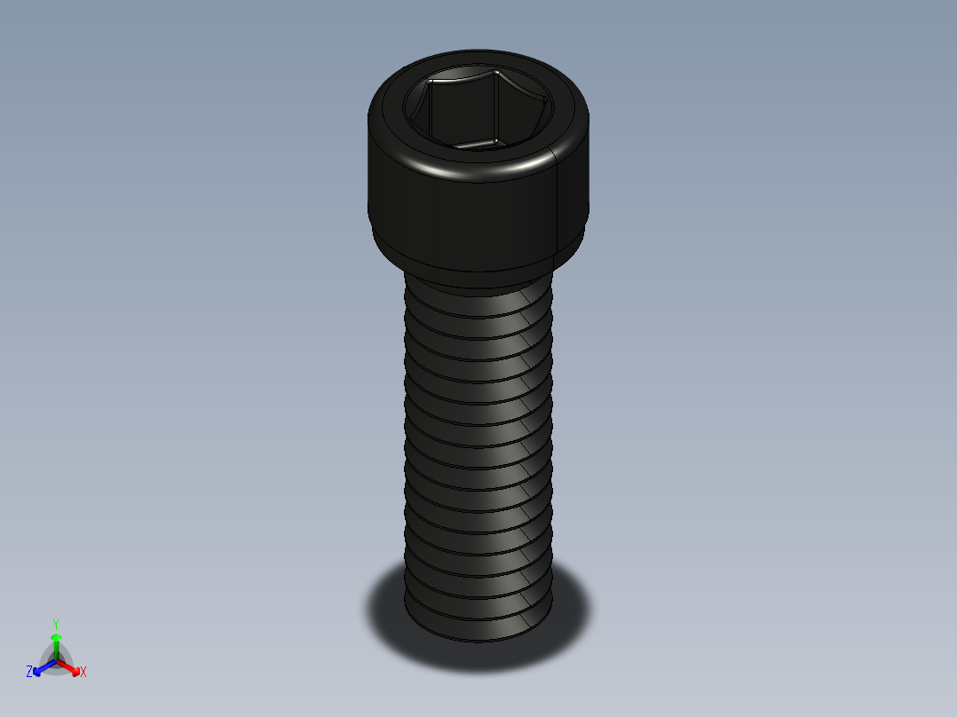 紧固件-IGES 0.3125 Socked Head正等轴测图