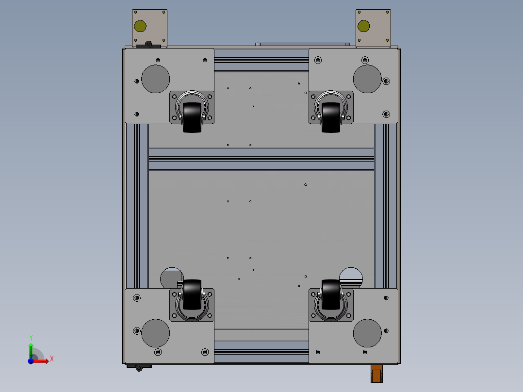 塑封电机端盖铆压后涂胶机sw18可编辑前视图