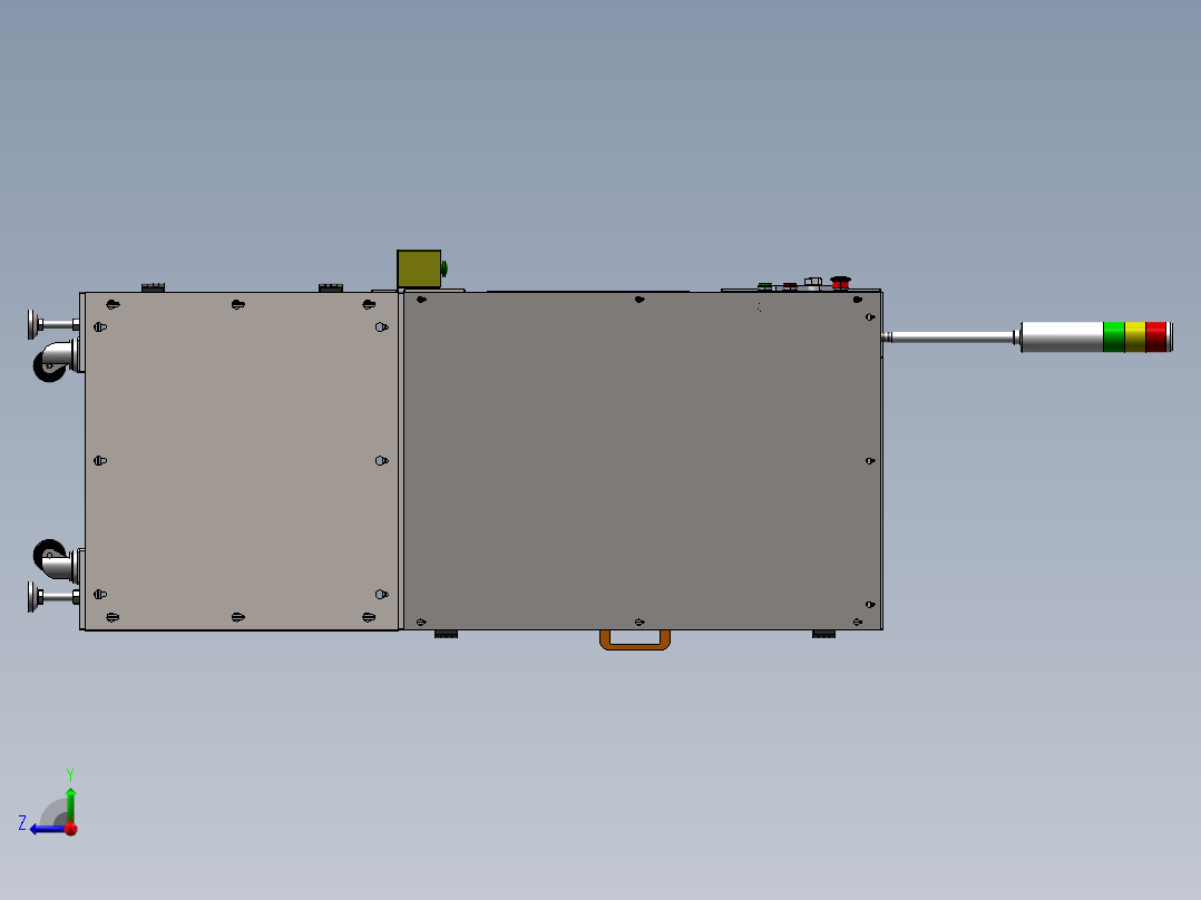 塑封电机端盖铆压后涂胶机sw18可编辑右视图