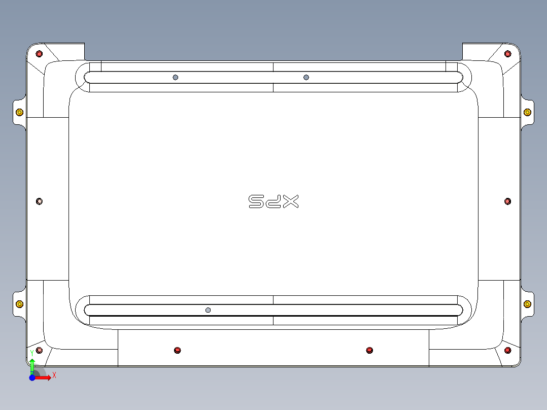 笔记本D壳4.5轴钻斜孔带程序模型前视图