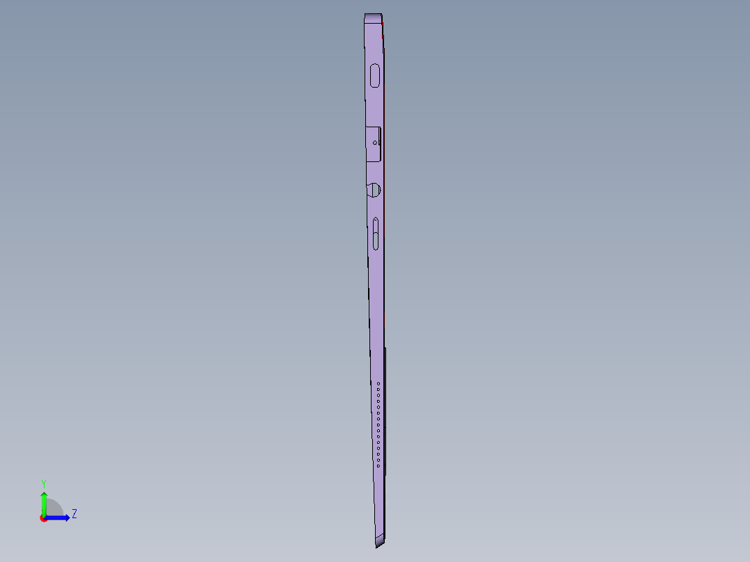 键盘外壳铣外形C角ug刀路程序模型左视图