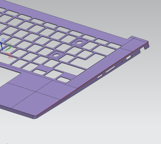 键盘外壳铣外形C角ug刀路程序模型缩略图