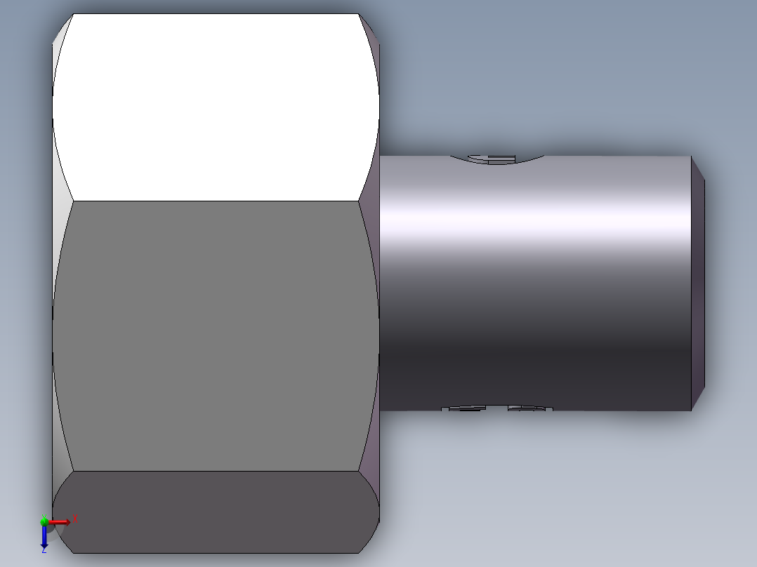 90度焊接接头、2WD-16X1.5俯视图