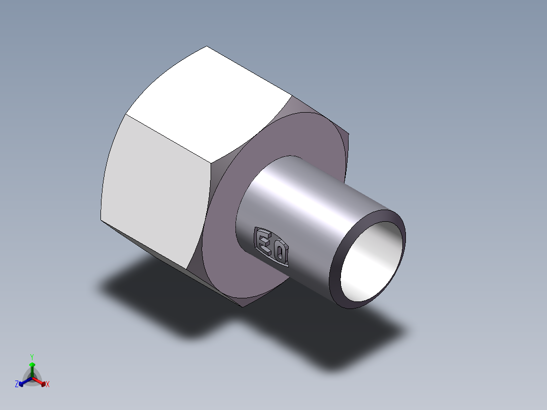 90度焊接接头、2WD-16X1.5正等轴测图