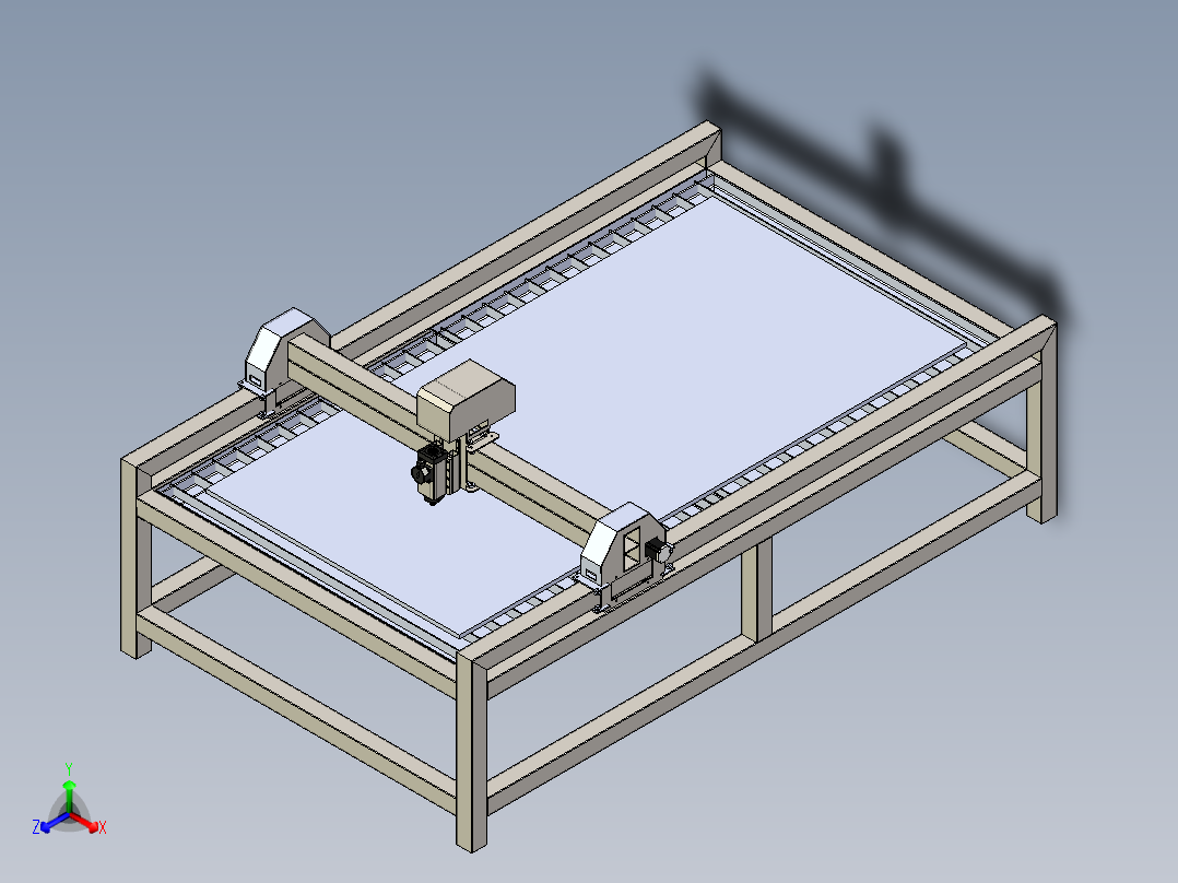 B2004786-数控等离子切割机正等轴测图