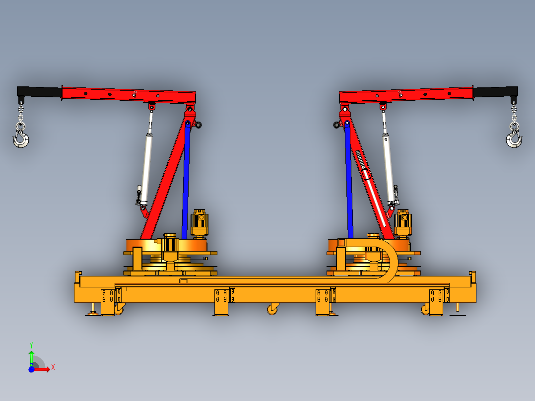移动式吊装工作台前视图