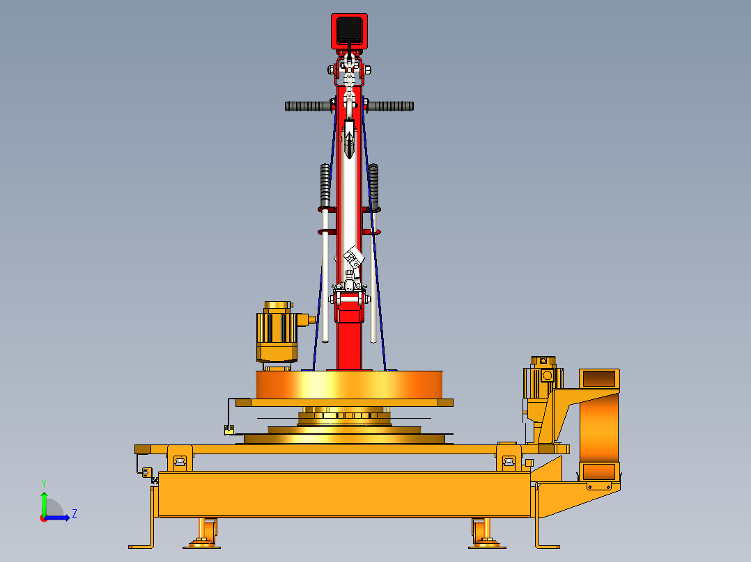 移动式吊装工作台左视图