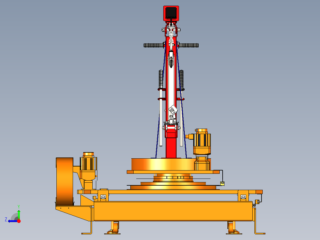 移动式吊装工作台右视图