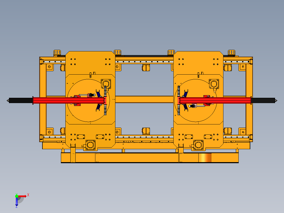 移动式吊装工作台俯视图