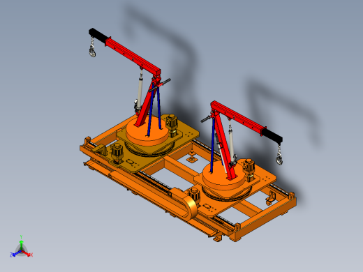 移动式吊装工作台正等轴测缩略图