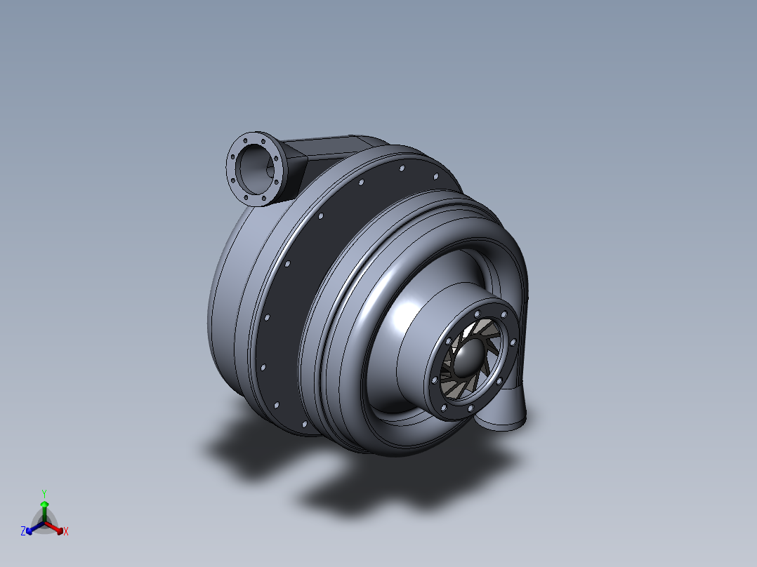 增压器(3)正等轴测图