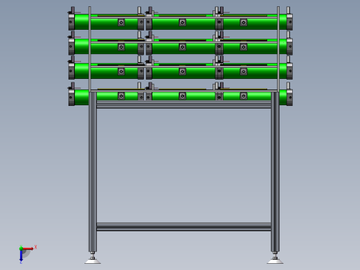 货架、多层互通输送货架俯视缩略图