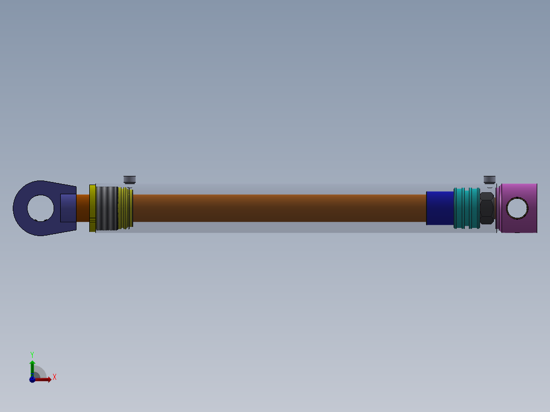 A0003372-焊接型液压缸（带前杆端安装孔）105x70x750 毫米