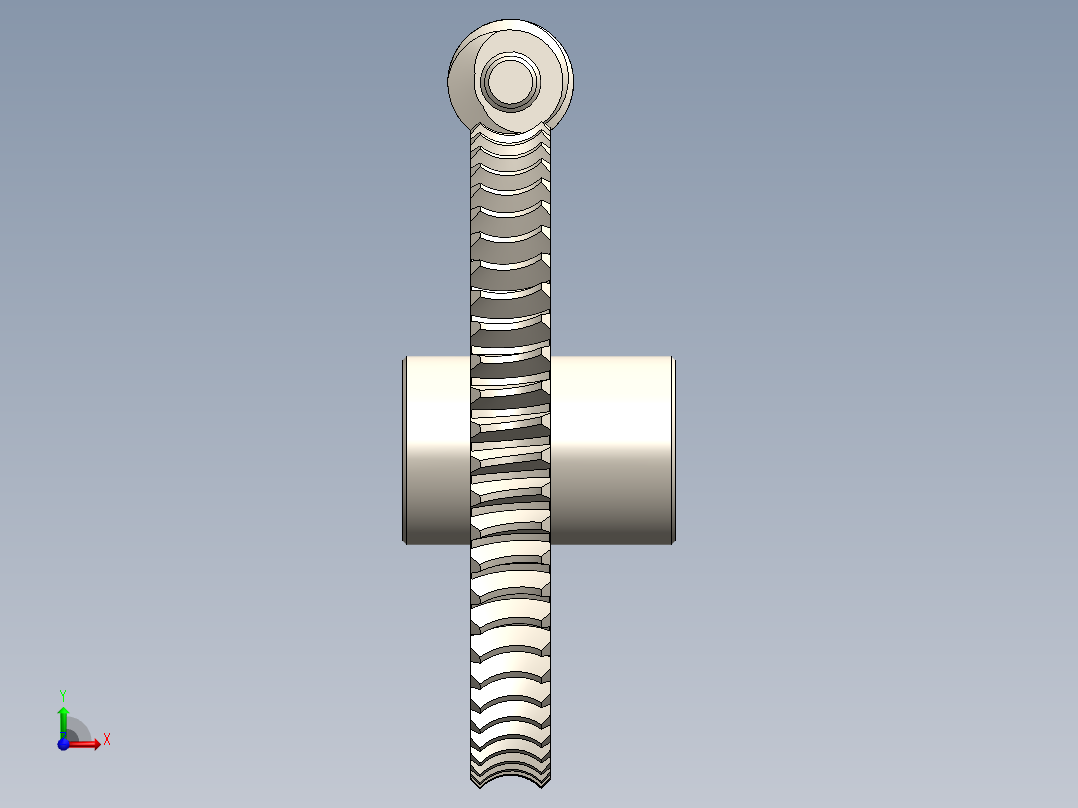 蜗轮蜗杆前视图