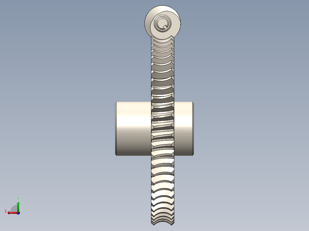 蜗轮蜗杆后视图