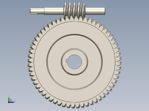 蜗轮蜗杆左视缩略图