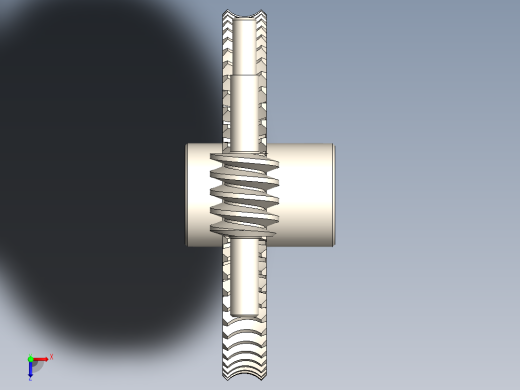 蜗轮蜗杆俯视缩略图