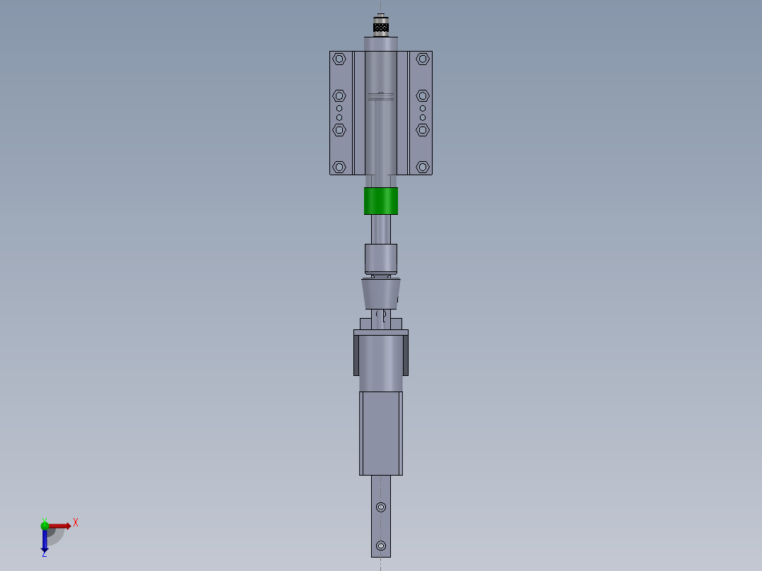 基于螺杆磨砂装置的精密膏体挤出器俯视图