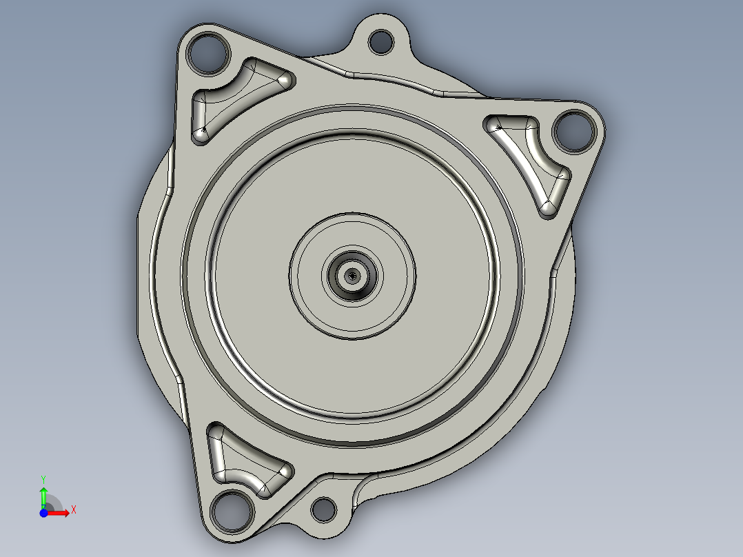 GC7-端盖+轴承+密封圈+转子前视图
