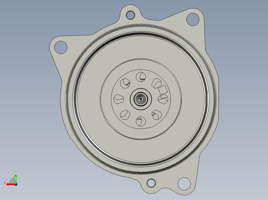 GC7-端盖+轴承+密封圈+转子后视图