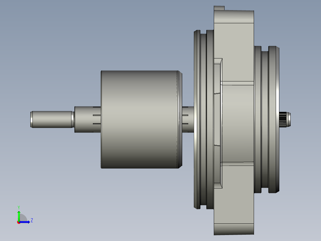 GC7-端盖+轴承+密封圈+转子左视图