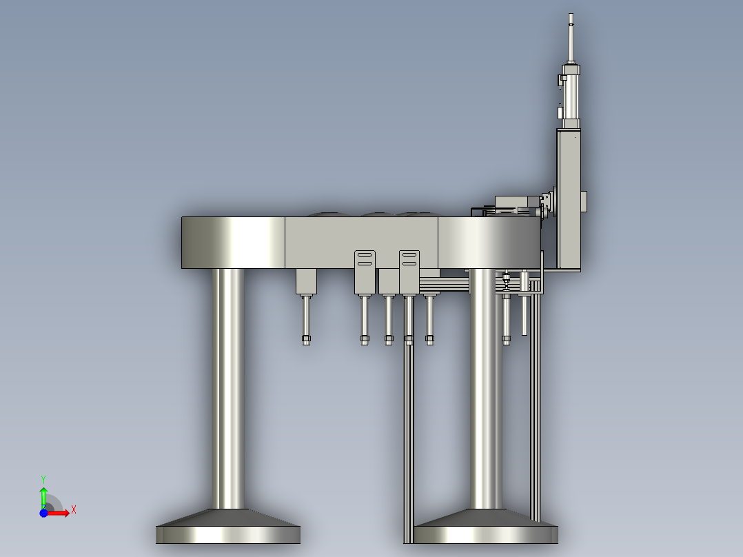 环形输送线前视图