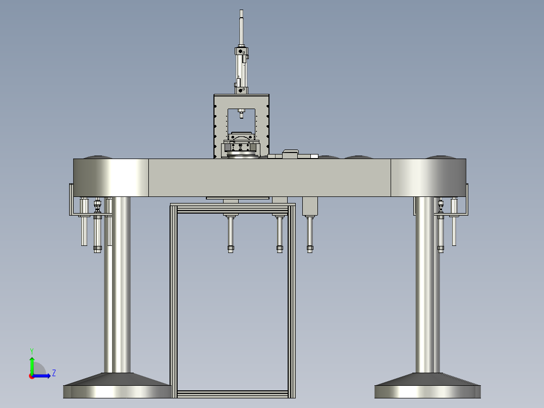 环形输送线左视图