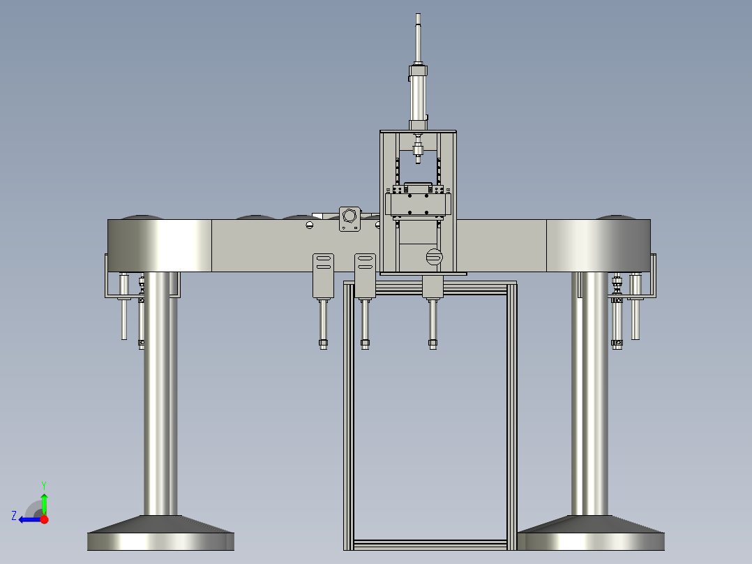 环形输送线右视图