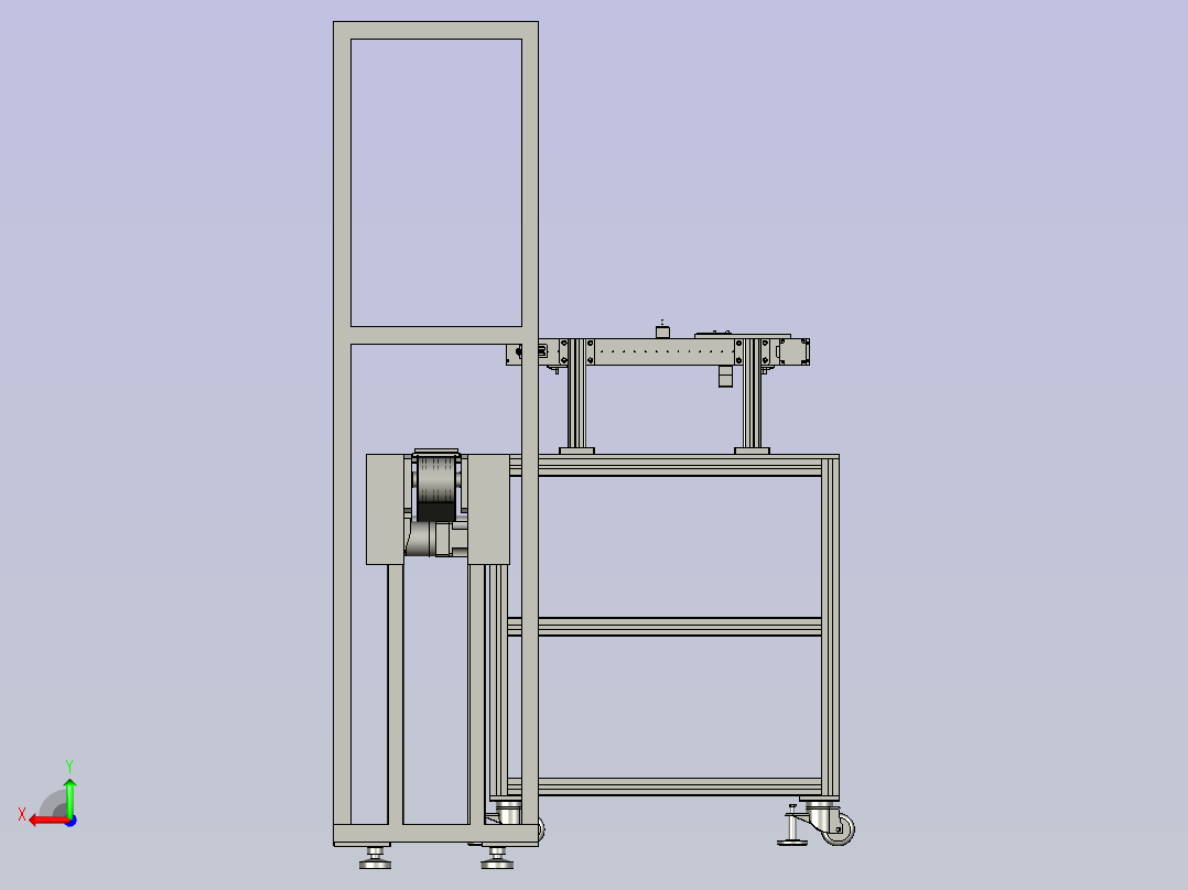 高安全性链条输送机后视图