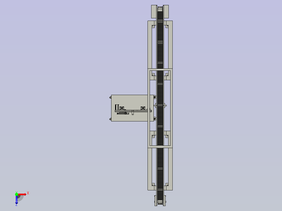高安全性链条输送机俯视图