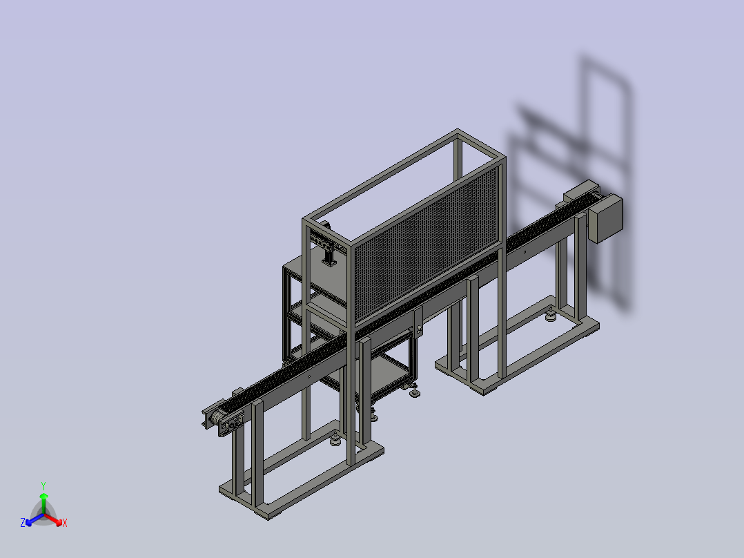 高安全性链条输送机正等轴测图