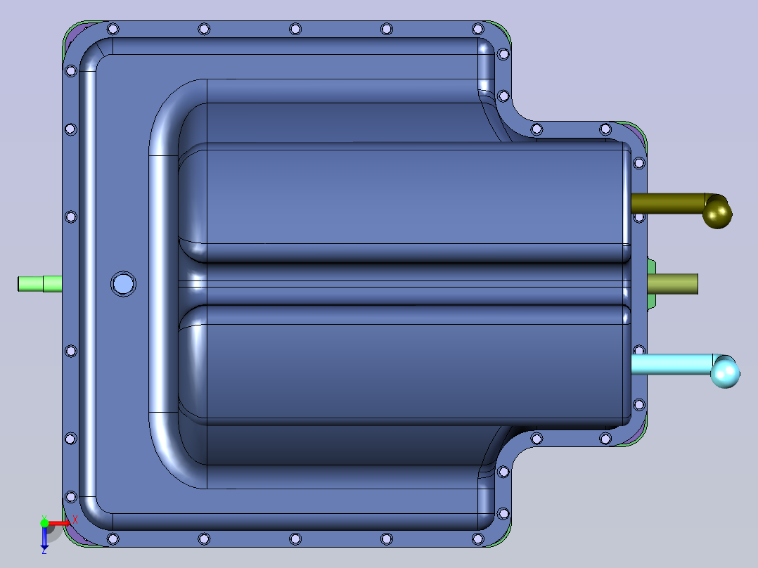 螺杆式水力机械俯视图