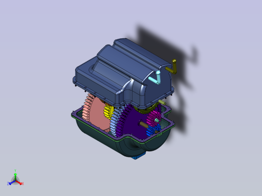 螺杆式水力机械正等轴测缩略图