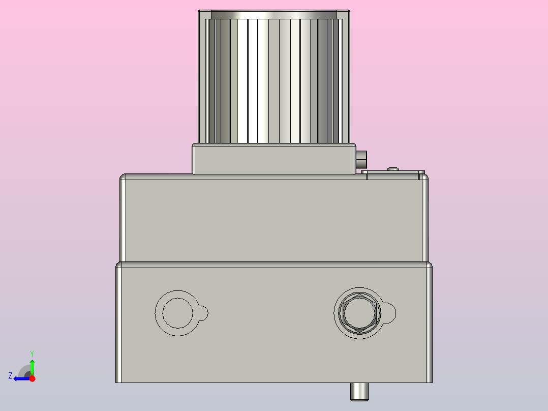 流量控制阀(调速阀、单向调速阀02，03)[FG(FCG)-02-30-N-30]右视图